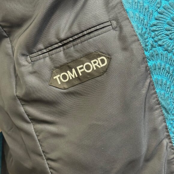 Tom Ford Blue Patterned Blazer - Picture 9 of 14